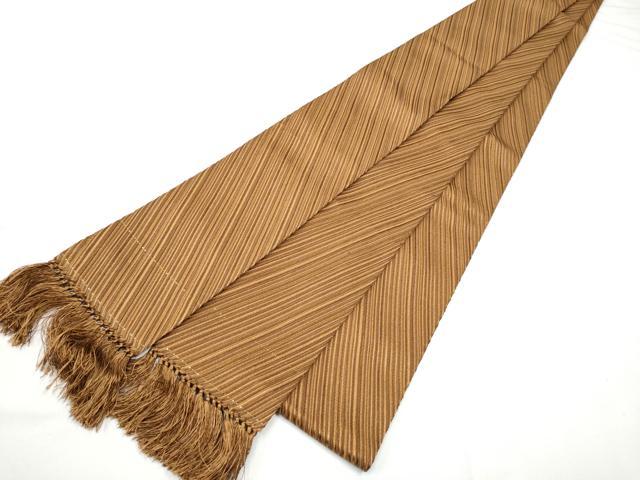 Obi - 平和屋着物●男性　角帯　斜線文　正絹　逸品　CABF8597hy