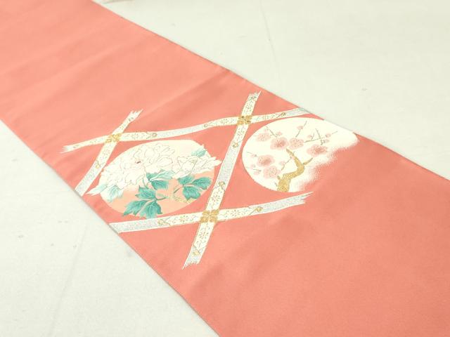 平和屋着物●西陣　河村織物　河村つづれ　八寸名古屋帯　花丸文　金銀糸　証紙付き　正絹　逸品　DAAT7938ob