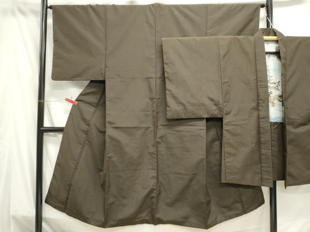 平和屋着物■男性 紬 アンサンブル 霞文 正絹 逸品 DAAW6767ob