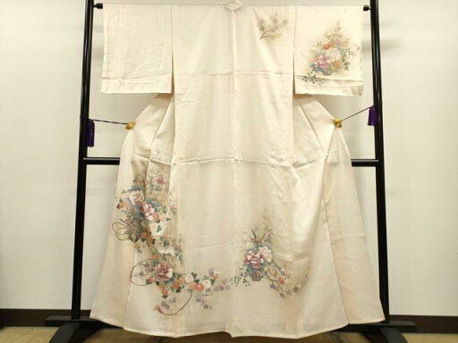 平和屋着物▽訪問着 単衣 花車文 金彩 正絹 逸品 CAAP4490dy 平和屋着物▽訪問着 単衣 花車文 金彩 正絹 逸品 CAAP4490dy