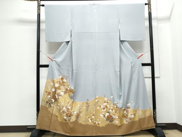平和屋着物▼豪華色留袖 駒刺繍 草花文 金彩 ますいわ屋扱い 正絹 逸品 CABB6996th