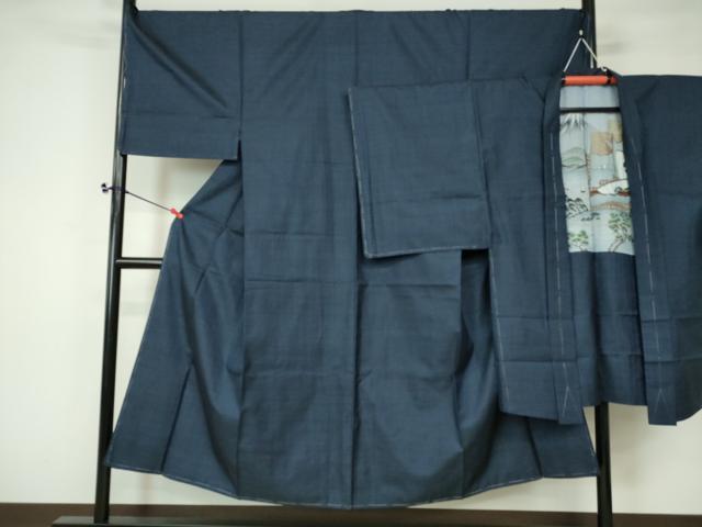 平和屋着物■男性 本場大島紬 アンサンブル 長羽織 100亀甲 総詰め 正絹 逸品 DAAP6263cm