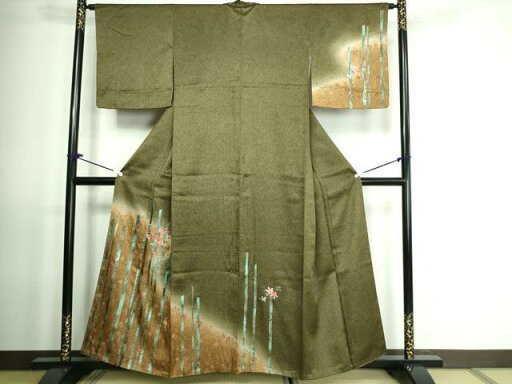 平和屋着物■訪問着 刺繍 枝花文 暈し染め 金彩 正絹 逸品 DAAP8621sf 平和屋着物■訪問着 刺繍 枝花文 暈し染め 金彩 正絹 逸品 DAAP8621sf
