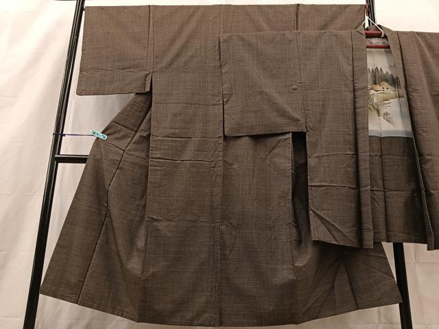 平和屋着物■男性 本場大島紬 アンサンブル 100亀甲 総詰め 正絹 逸品 BAAR6400gt