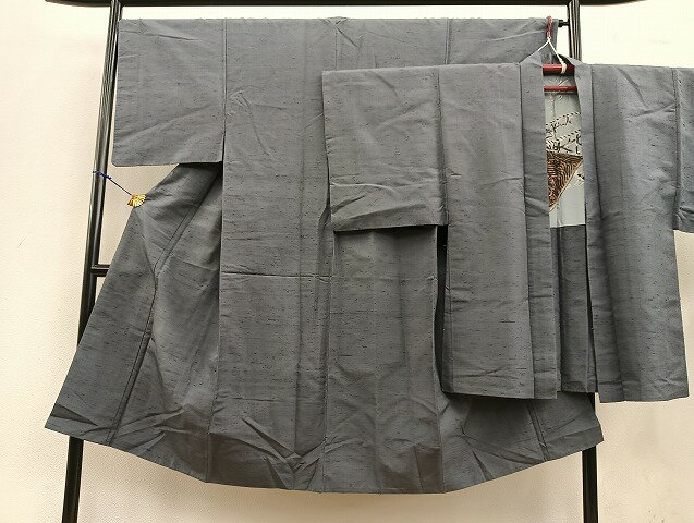 平和屋着物■男性 髭紬 アンサンブル 霞文 長羽織 正絹 逸品 BAAR3496yc