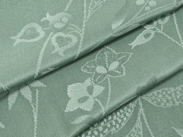平和屋着物▽上質な色無地 単衣 草花地紋 薄青色 正絹 逸品 CAAP1714ze