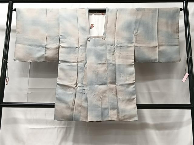 平和屋着物＃道行コート 霞枝花文 暈し染め ロング丈 正絹 逸品 未使用 CAAT5939id