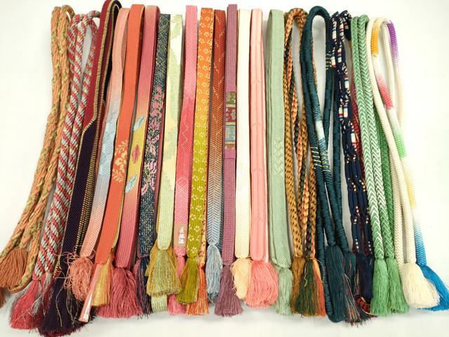 平和屋着物●和装小物 帯締め20本セット 高麗組 笹浪組 鴨川組 金糸 未使用あり 逸品 CABA9571ju