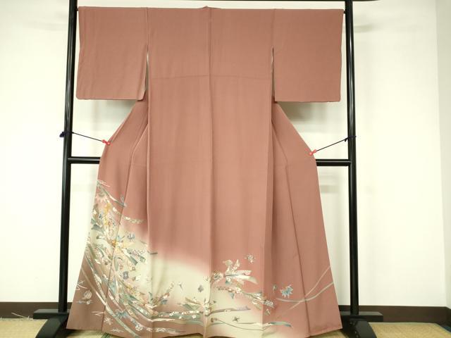 Rakuten - 平和屋着物■豪華色留袖　駒刺繍　束ね熨斗花文　暈し染め　金彩　正絹　逸品　DABB2815qp