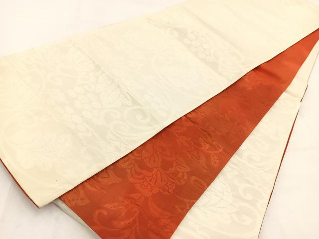 Rakuten - 平和屋着物◎西陣　両面　六通柄袋帯　葡萄蔦の葉文　正絹　逸品　BAAV7985yc