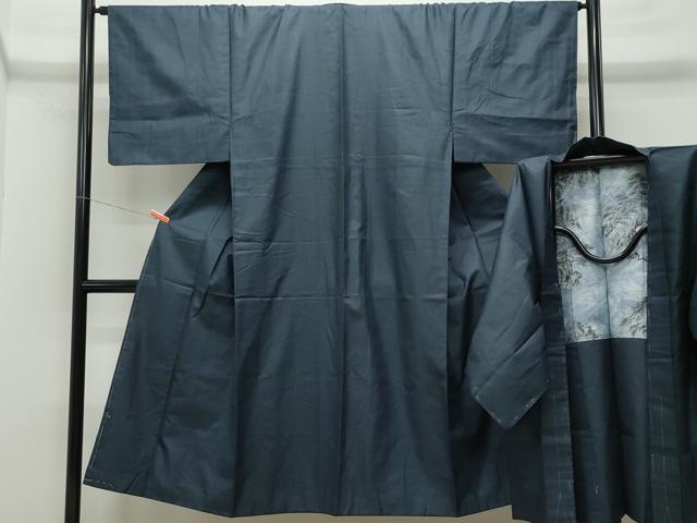 平和屋着物■男性 紬 アンサンブル 吉祥文 正絹 逸品 CAAO0251vf