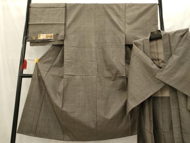 平和屋着物■男性 本場大島紬 アンサンブル 100亀甲 総詰め みなみ紬謹製 証紙付き 正絹 逸品 AAAR6229cg