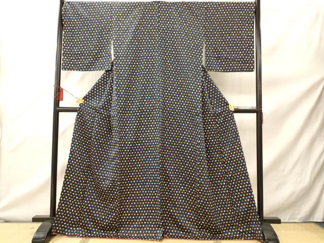 平和屋着物■上質な小紋 総絞り 正絹 逸品 AAAR8205fy