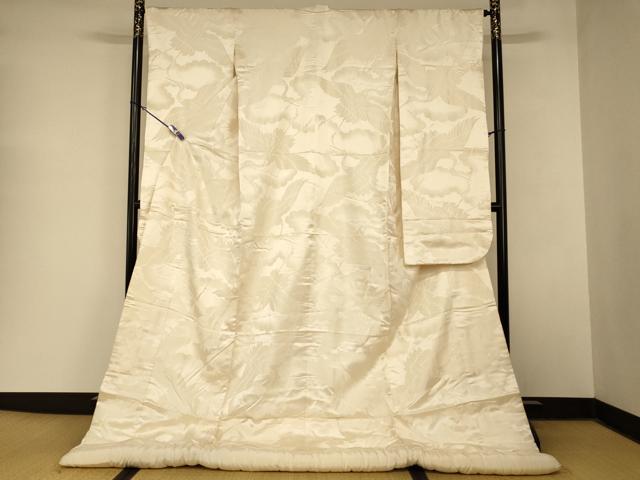 平和屋本店●白打掛 白無垢 和装 婚礼 結婚式 花嫁 神社挙式 飛鶴雲取り地紋 逸品 A...
