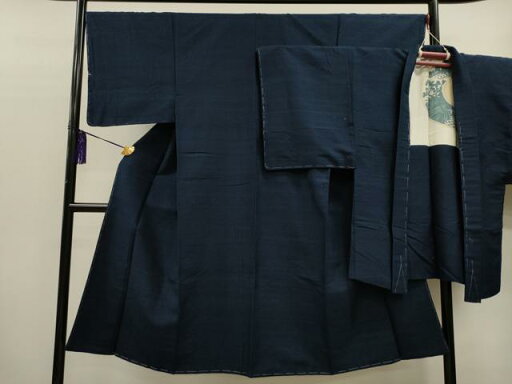 平和屋着物■男性 紬 アンサンブル 濃紺地 正絹 逸品 CAAO6584dy 平和屋着物■男性 紬 アンサンブル 濃紺地 正絹 逸品 CAAO6584dy
