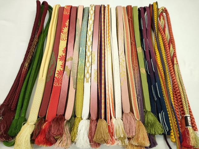 Other - 平和屋着物●和装小物　帯締め20本セット　高麗組　浮き目絡み　冠組　礼装用　奈良組　金銀糸　未使用あり　逸品　CABA9574ju