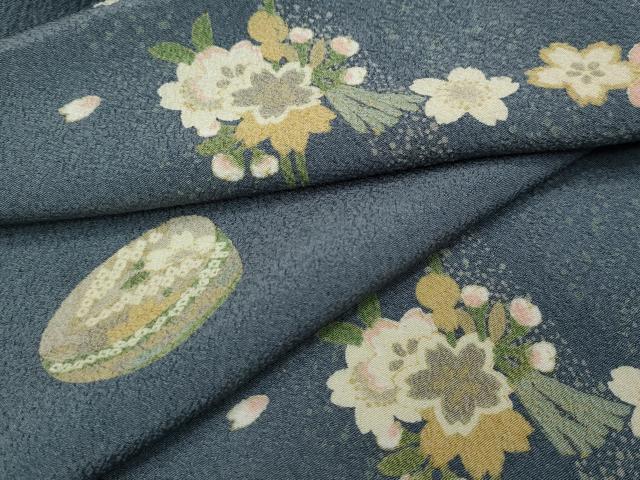 平和屋着物●小紋ぽっくり下駄簪舞桜...