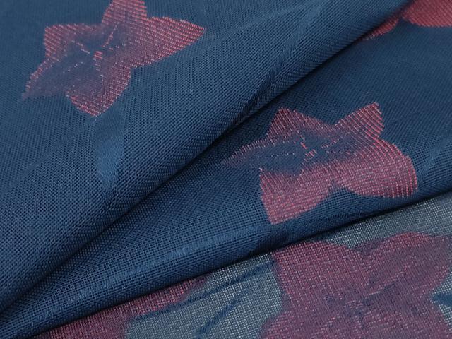 平和屋着物＊夏物 小紋 紗 芝花文 正絹 逸品 AAAX9965jd