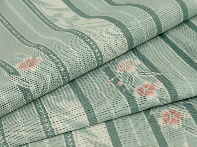 平和屋着物＊夏物 小紋 絽 花間道 洗える着物 AAAX9969jd