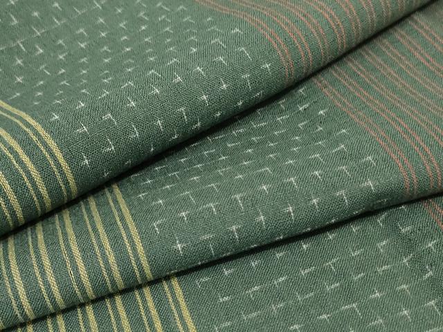 平和屋着物＊夏物 小紋 紗 間道 洗える着物 AAAX9972jd