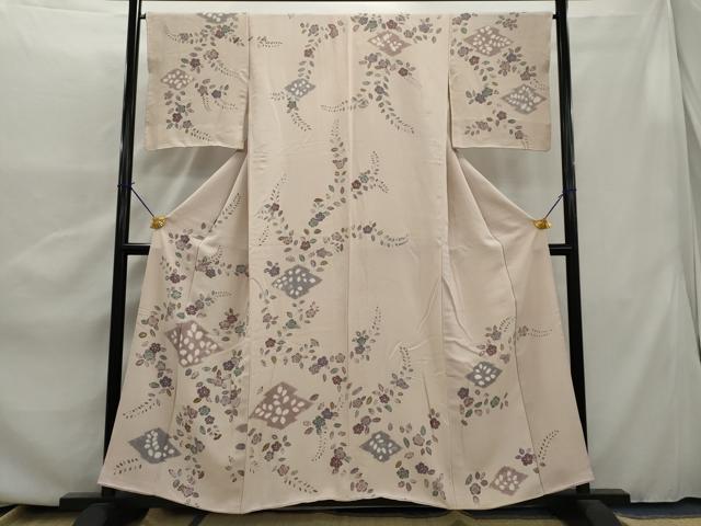 平和屋着物■訪問着 絞り 松川菱花文 正絹 逸品 AAAY7625nf