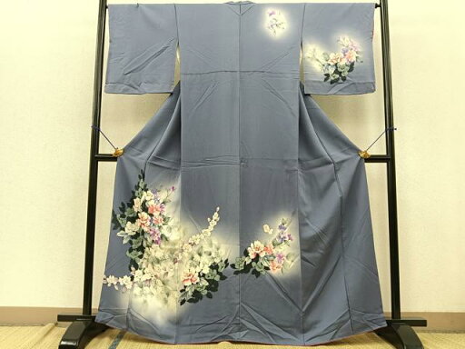 平和屋着物■訪問着 作家物 手描き 舞花文 暈し染め 正絹 逸品 BAAQ0758ct 平和屋着物■訪問着 作家物 手描き 舞花文 暈し染め 正絹 逸品 BAAQ0758ct