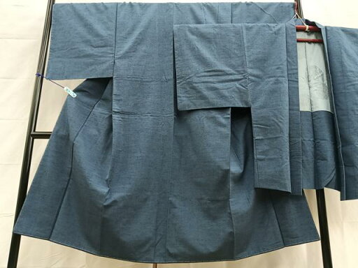 平和屋着物■男性 紬 アンサンブル 色無地 紺鼠色 正絹 逸品 BAAQ2056xa 平和屋着物■男性 紬 アンサンブル 色無地 紺鼠色 正絹 逸品 BAAQ2056xa