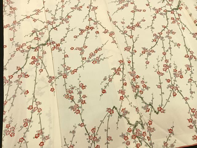 平和屋着物■上質な小紋 枝梅文 正絹 逸品 BAAR1845hz