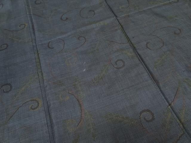 平和屋着物■本場大島紬 7マルキ 唐草文 正絹 逸品 CAAU0730ev