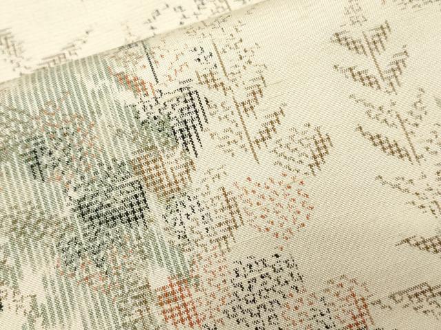 平和屋着物■上質な紬　枝葉文　正絹　逸品　CAAU0736ev