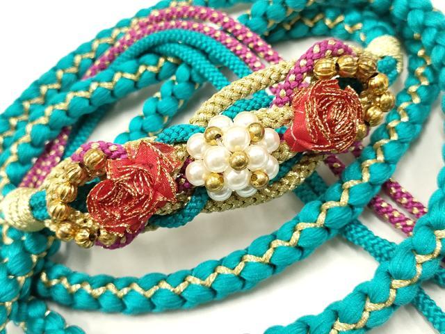 平和屋着物■和装小物 振袖用帯締め 装飾 パール 花 金糸 逸品 AAAR1542ay