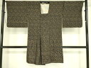 平和屋着物■道行コート 単衣 草花文 ロング丈 正絹 逸品 DAAL9366cm