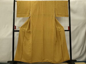 平和屋着物■上質な色無地 花唐草地紋 玉蜀黍色 正絹 逸品 AAAS0191sx