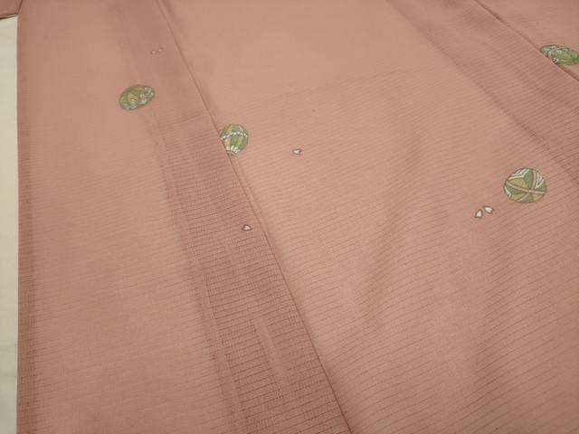 平和屋着物＊夏物　小紋　絽　鞠　洗える着物　AABA5561sx