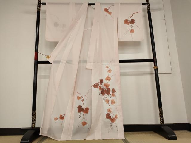 平和屋着物＊夏物　訪問着　絽　蔦の葉文様　洗える着物　AABB0500st 2