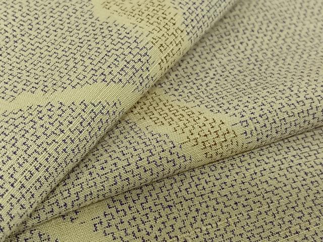 平和屋着物▽上質な紬 単衣 竹文 正絹 逸品 AABG3834jh