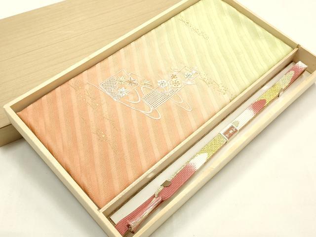 平和屋本店●和装小物 帯締め・帯揚げセット 高麗組 綾出し 中国三大刺繍 汕頭刺繍 ...