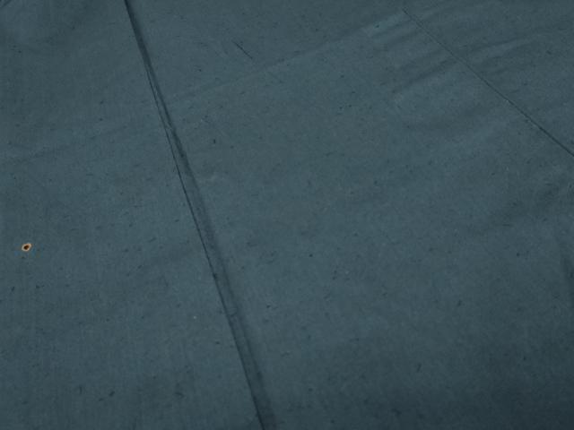 平和屋着物■男性　紬　アンサンブル　色無地　留紺色　正絹　逸品　AAAS4562cs