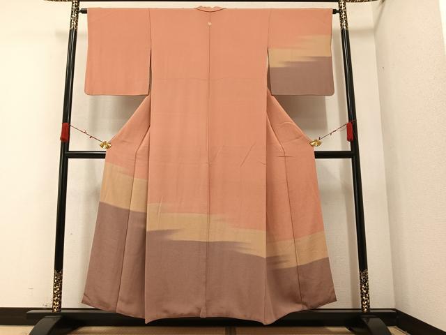 平和屋着物●訪問着　霞文　暈し染め　正絹　逸品　AAAZ1976ph