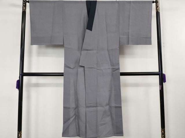 平和屋着物＊極上　夏物　男性　本場小千谷ちぢみ　麻　長襦袢　和光謹製　鈍色　反端付き　逸品　未使用　DZAB8243kh6
