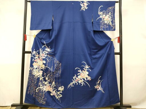 平和屋着物■訪問着 草花文 金彩 三越扱い 正絹 逸品 AAAS8082fw 平和屋着物■訪問着 草花文 金彩 三越扱い 正絹 逸品 AAAS8082fw
