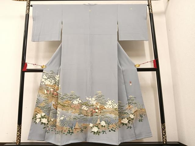 Irotome - 平和屋着物●豪華色留袖　作家物　風景草花文　暈し染め　金彩　正絹　逸品　AAAZ1948ph