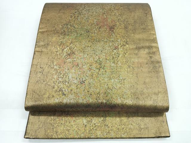 平和屋着物◎六通柄袋帯 霞文 引箔 正絹 逸品 CABC1815nb