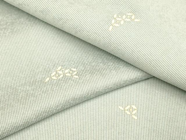 Full-Length Under-Kimono - 平和屋着物▽上質な小紋　単衣　七宝文　万筋　秘色色×薄雲鼠色　金彩　正絹　逸品　DABD6482du