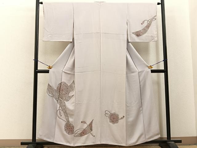 総刺繍　訪問着　スワトウ刺繍　刺繍　華紋　鳳凰　唐花模様　着物　061b baay3893_02.jpg