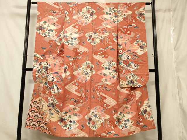 平和屋着物■豪華振袖　吉祥草花文　金銀彩　正絹　逸品　CABA2830in