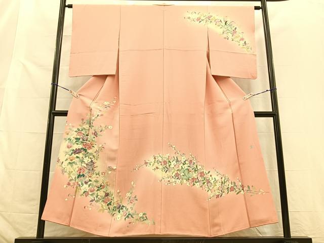 平和屋着物■訪問着 友禅 作家物 人物草花文 暈し染め 正絹 逸品 BAAR8367by