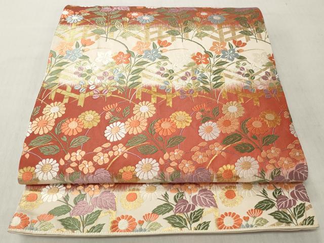 ■■■　サイズ　■■■ 長さ 436cm 幅 31cm程 ■■■　商品詳細　■■■ 【正絹・芯なし】 詳細に関しましては、画像をご確認ください。 大変上質な逸品になります。 お安く出品致しますので、是非この機会にいかがでしょうか？ ※汚れ等に関しましては、着用時には見えない部分になるかと思いますのであまり気にならずお召になれるかと思います。 ■■■　注意事項　■■■ ■モニター発色の具合により色合