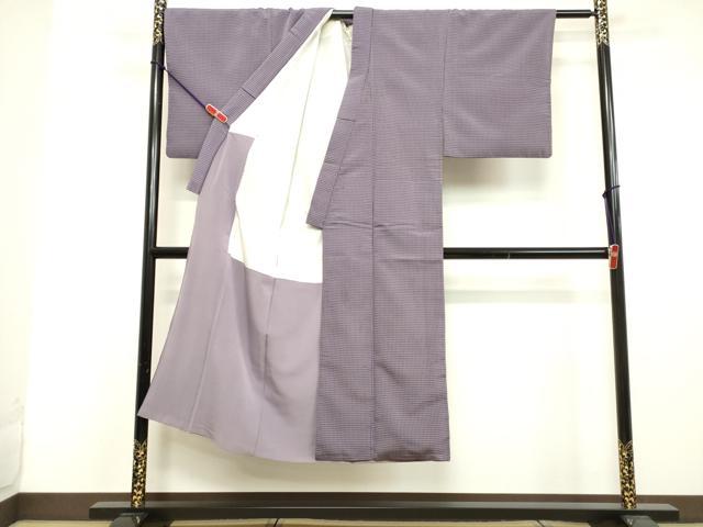 平和屋着物●男性　江戸小紋　お召地　角通し　正絹　逸品　DAAV8702tw