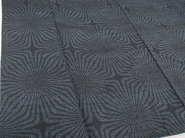 平和屋着物■上質な紬 幾何学文様 逸品 DAAD8762ya